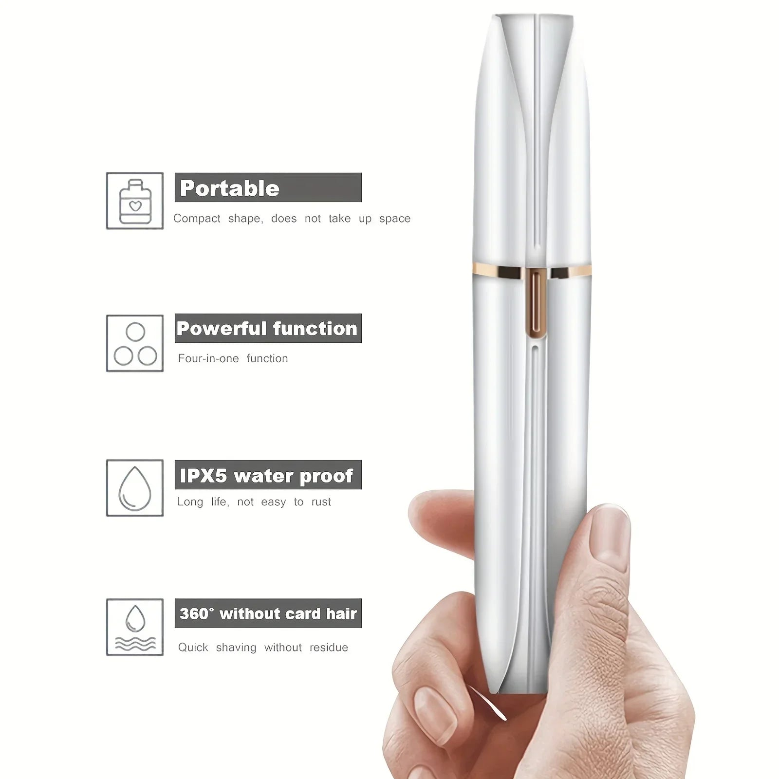 4 en 1  Afitador de cuerpo completo Epilador facial Afitador Trimmer de cejas Epilador indoloro eliminador de vellos faciales